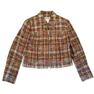 Carlisle Multicolor Tweed Blazer Jacket Size 8/M